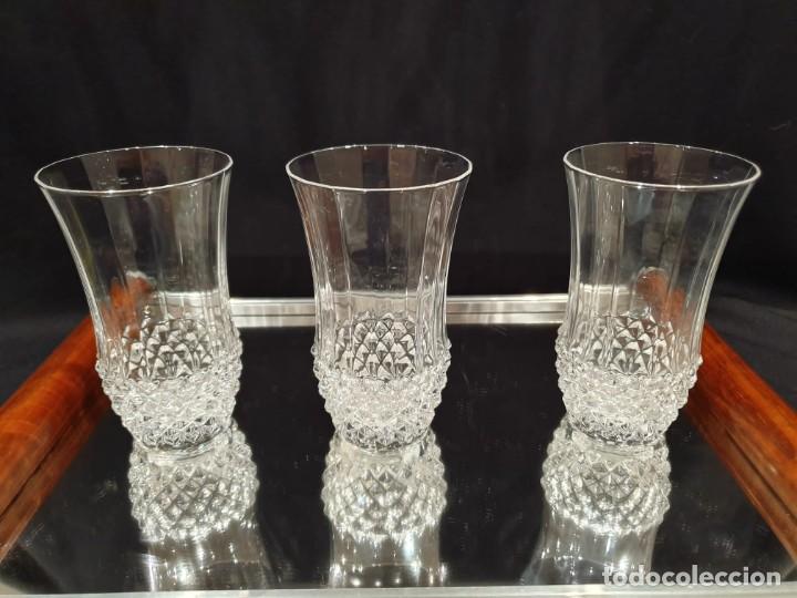 Antiquit&eacute;s: 3 vasos altos / cubata en cristal para combinar o completar cristaler&iacute;a