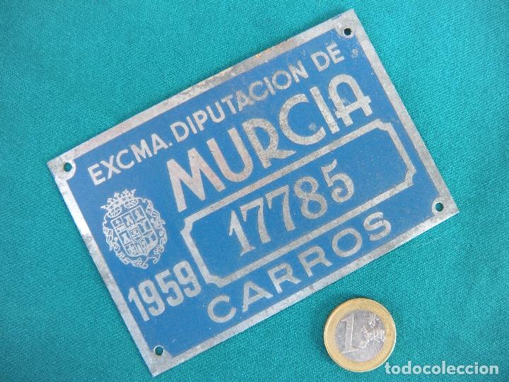 Antig&uuml;edades: MATRICULA DE CARRO MURCIA 1959 - Foto 3