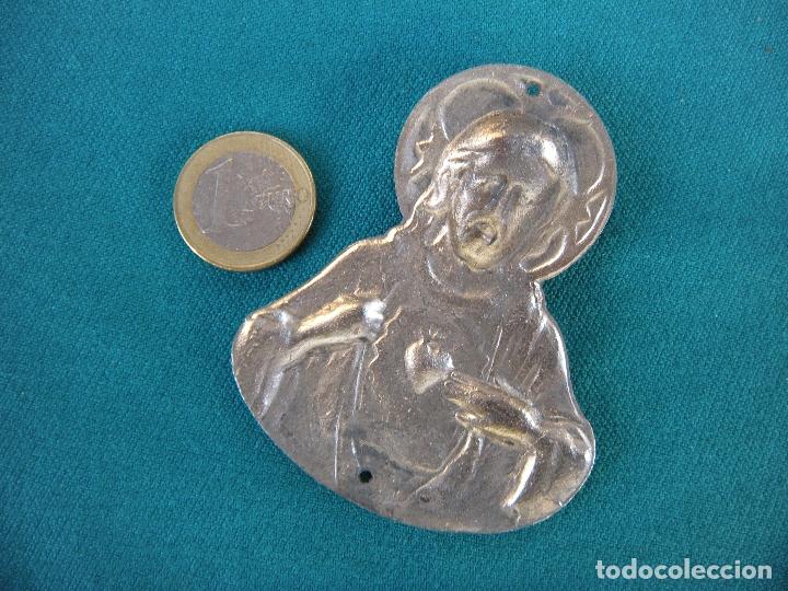 Antig&uuml;edades: CHAPA CORAZ&Oacute;N DE JES&Uacute;S PARA PUERTA - Foto 2
