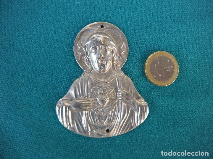 Antig&uuml;edades: CHAPA CORAZ&Oacute;N DE JES&Uacute;S PARA PUERTA - Foto 3