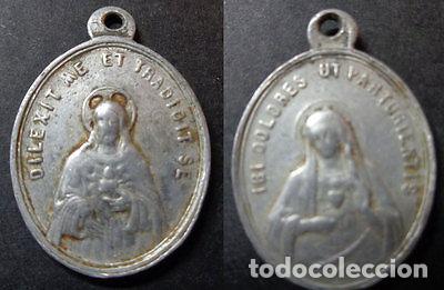Antiguidades: OLD CATHOLIC RELIGIOUS HOLY MEDAL ALUMINUM MEDALLA ALUMINIO CCM004
