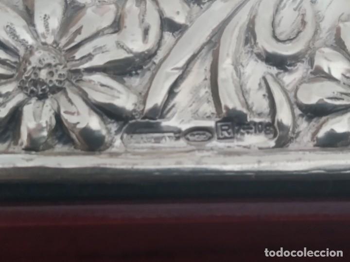 Antig&uuml;edades: Cofre joyero de madera y plata labrada - Foto 5