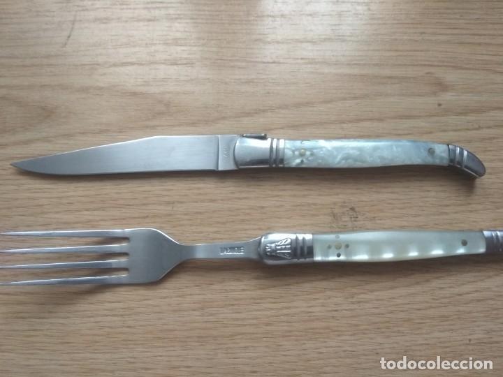 Antiques: Juego de cuchillos y tenedor antiguo franc&eacute;s