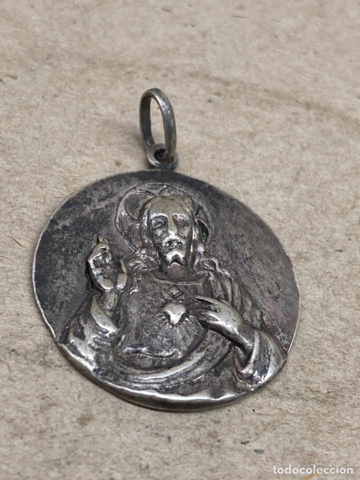 Antig&uuml;edades: Medalla de plata religiosa - Foto 1