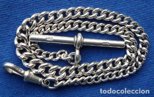 Antig&uuml;edades: Antigua cadena de plata inglesa de 1906 - Foto 2