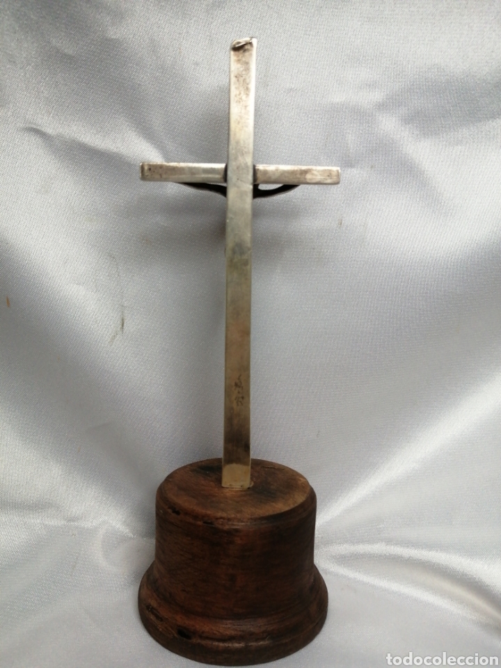 Antig&uuml;edades: Crucifijo de altar plata de ley - Foto 4
