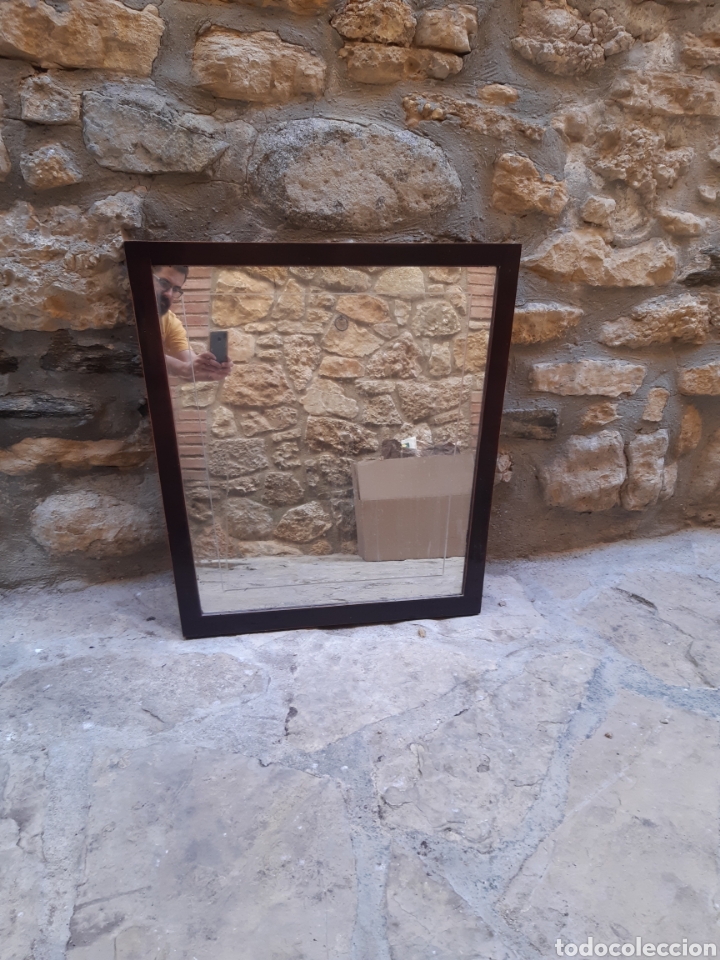 Antig&uuml;edades: Espejo de madera antiguo - Foto 1