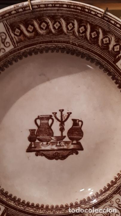 Antig&uuml;edades: PLATO DE LOZA. SIGLO XIX. - Foto 3
