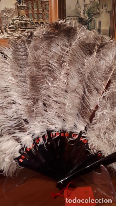 Antig&uuml;edades: ABANICO DE PLUMAS. SIGLO XIX - Foto 3