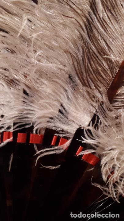 Antig&uuml;edades: ABANICO DE PLUMAS. SIGLO XIX - Foto 4
