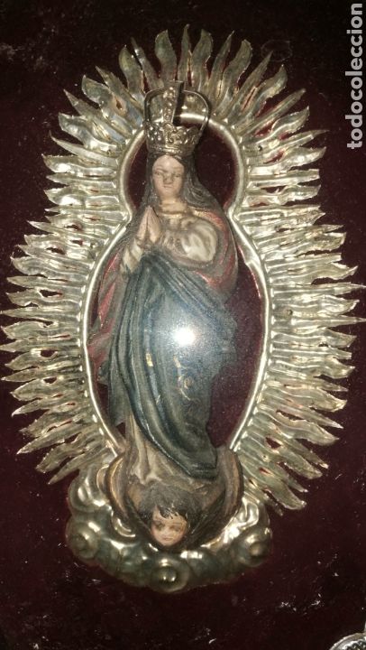 Antig&uuml;edades: RELICARIO ALPACAR PLATEADA CON LA INMACULADA - Foto 3