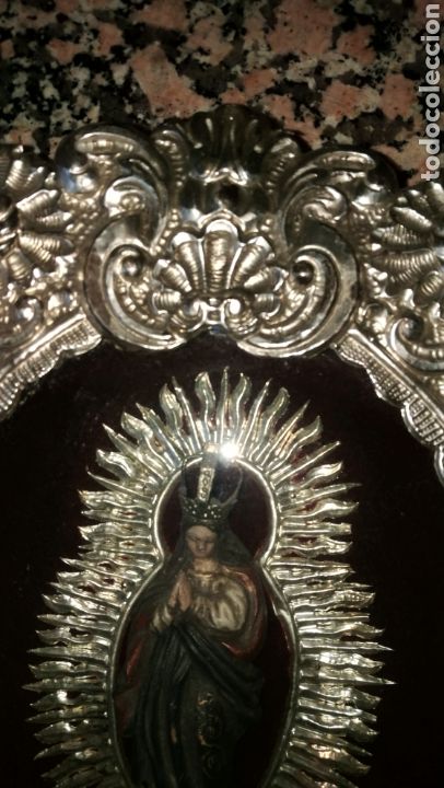 Antig&uuml;edades: RELICARIO ALPACAR PLATEADA CON LA INMACULADA - Foto 4