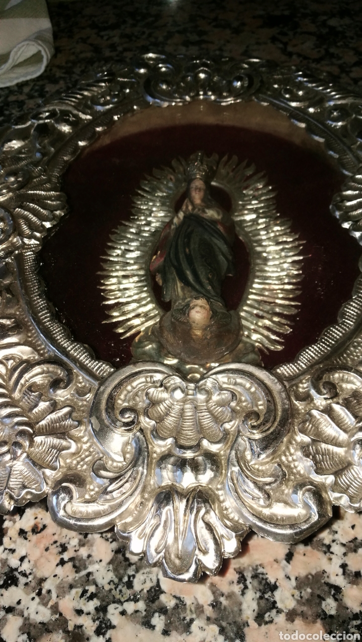 Antig&uuml;edades: RELICARIO ALPACAR PLATEADA CON LA INMACULADA - Foto 6