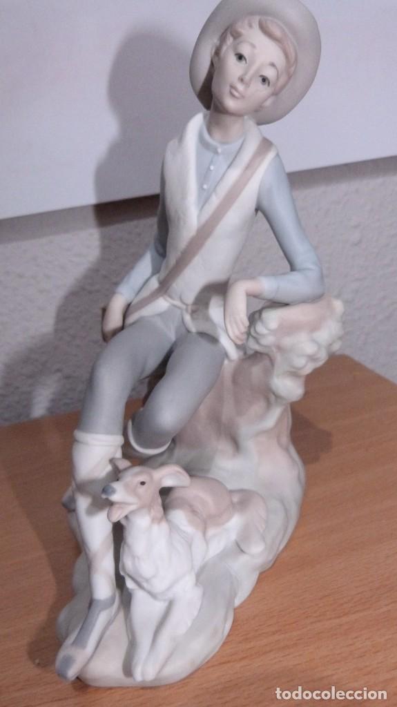 Antig&uuml;edades: LLADRO. PASTORCITO CON PERRO 19X15, BISCUIT - Foto 6