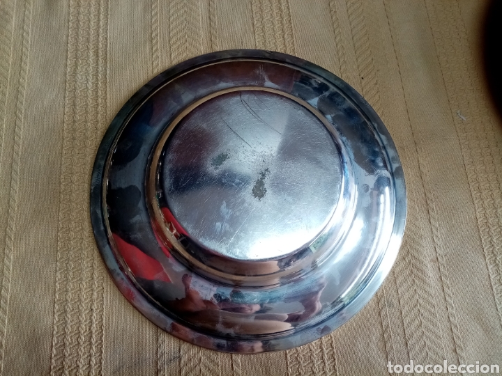 Antig&uuml;edades: Plato de metal plateado - Foto 3