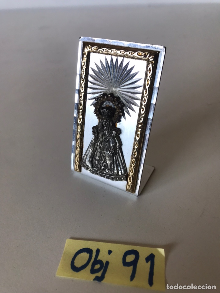 Antig&uuml;edades: CHAPA CROMADA DE VIRGEN - Foto 1