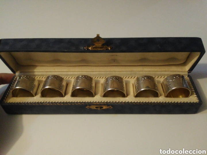 Antig&uuml;edades: Aretes servilleteros de plata - Foto 2