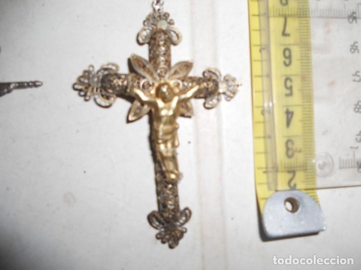 Antigüedades: coleccion 4 rosarios antiguos azabache madre perla filigrana plata - Foto 3 - 216890547