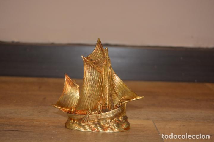 Antiquit&auml;ten: FIGURA BARCO VELERO DE BRONCE EUROPEO GRAN CALIDAD