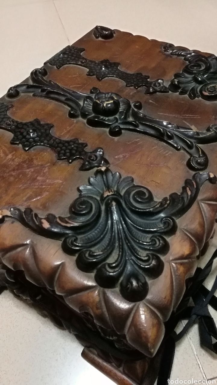 Antig&uuml;edades: ANTIGUO CAJA COFRE EN MADERA - Foto 5