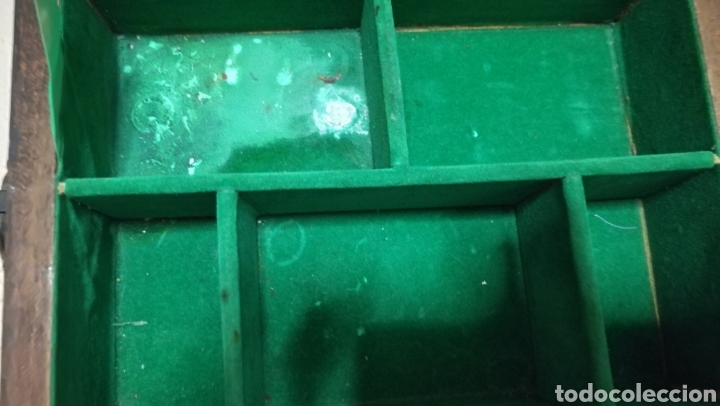 Antig&uuml;edades: ANTIGUO CAJA COFRE EN MADERA - Foto 10
