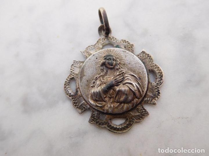 Antig&uuml;edades: Medalla de plata calada con virgen Inmaculada Concepci&oacute;n - Foto 1