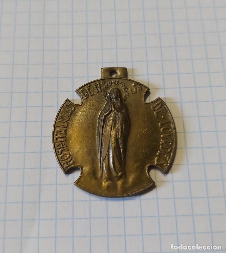Antig&uuml;edades: Medalla religiosa Lourdes - Foto 1