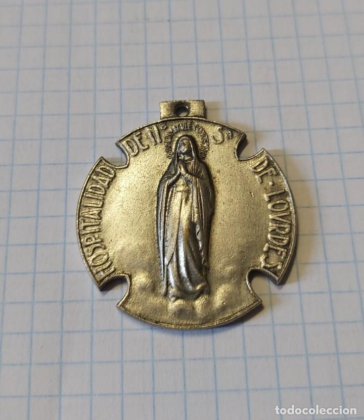 Antig&uuml;edades: Medalla religiosa Lourdes - Foto 1