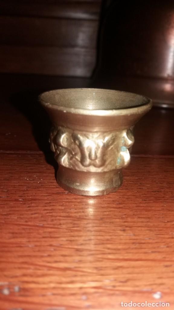 Antig&uuml;edades: set de dos almirez o mortero de bronce peque&ntilde;os - Foto 4