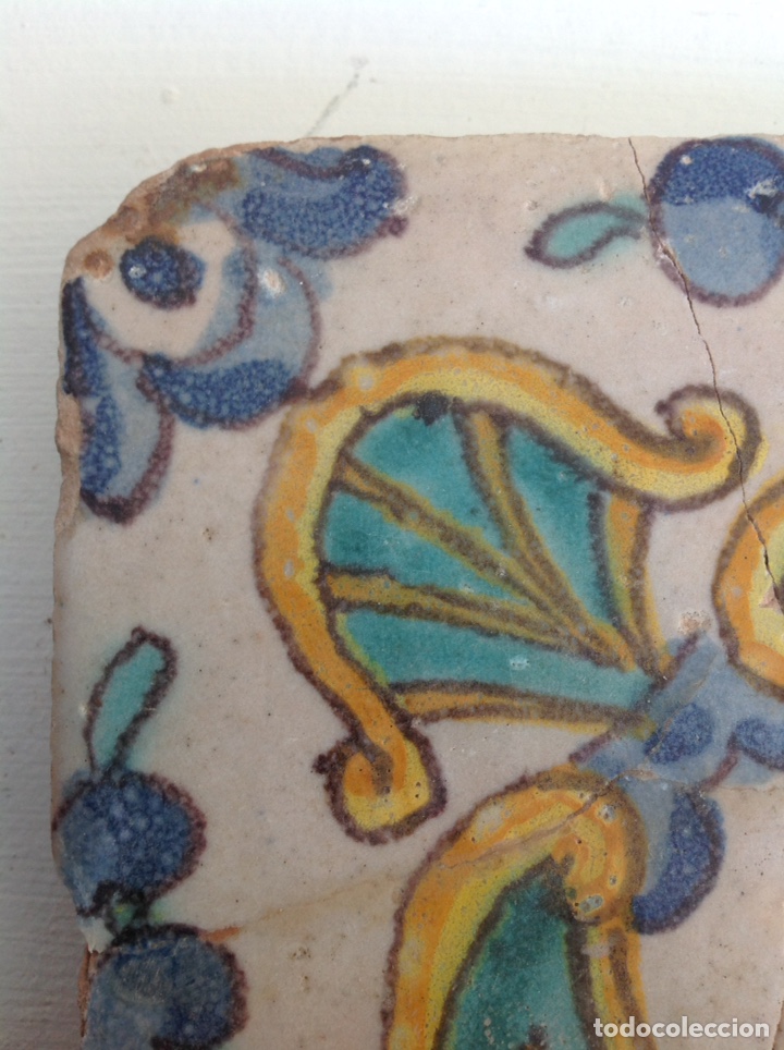 Antig&uuml;edades: Azulejo valenciano barroco . - Foto 4