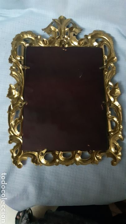 Antig&uuml;edades: MARCO BRONZE CON CRISTAL - Foto 5
