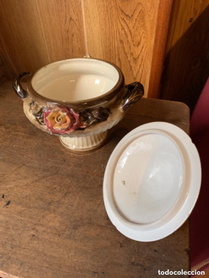Antig&uuml;edades: PEQUE&Ntilde;A SOPERA CON FLORES - Foto 4