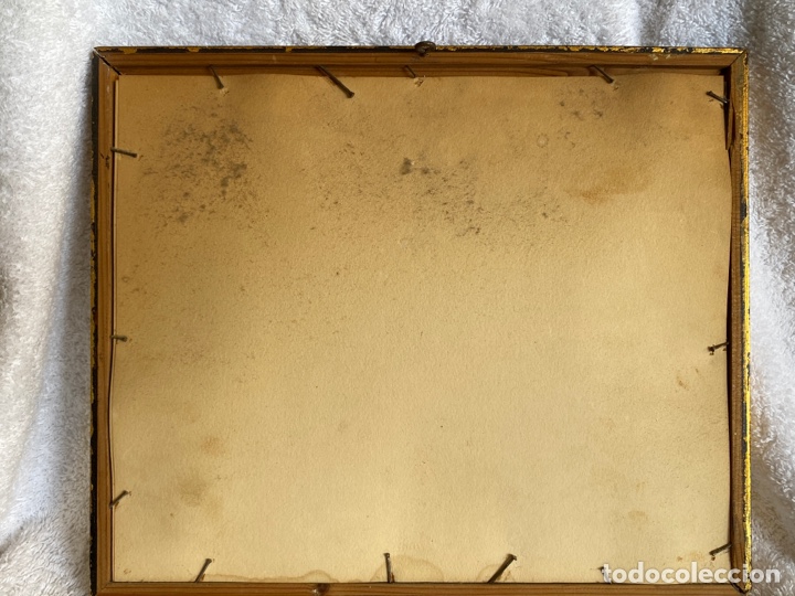 Antig&uuml;edades: Marco dorado con cristal - Foto 2
