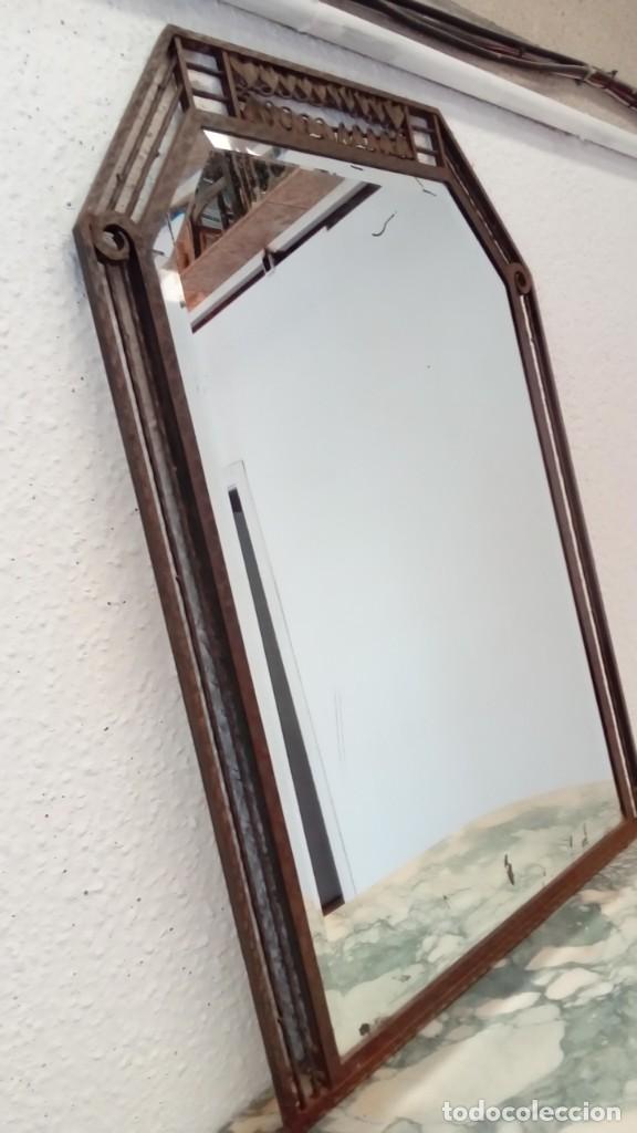 Antig&uuml;edades: consola art deco de forja y marmol- - Foto 7