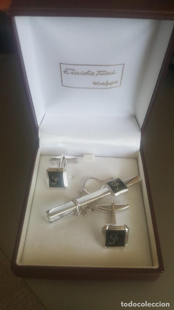 Antig&uuml;edades: Gemelos y pasador corbata Massimo Dutti - Foto 1