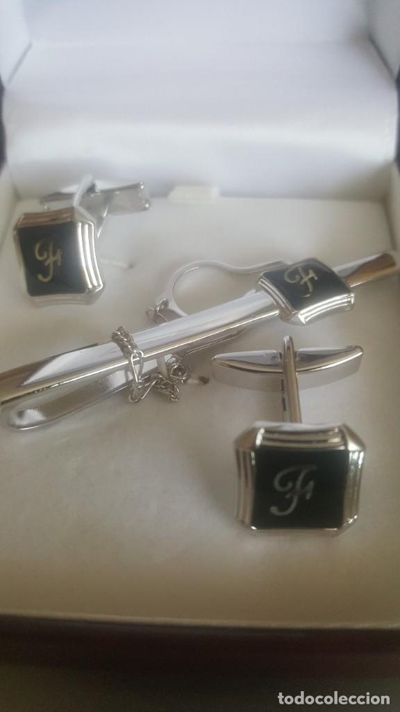 Antig&uuml;edades: Gemelos y pasador corbata Massimo Dutti - Foto 2