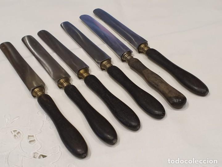 Antig&uuml;edades: 6 antiguos cuchillos postre / entrem&eacute;s - Foto 3