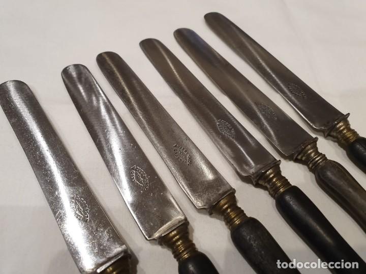 Antig&uuml;edades: 6 antiguos cuchillos postre / entrem&eacute;s - Foto 8