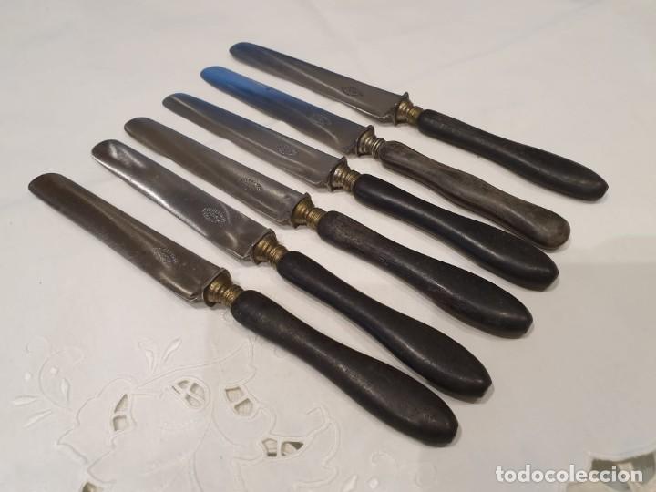 Antig&uuml;edades: 6 antiguos cuchillos postre / entrem&eacute;s - Foto 1