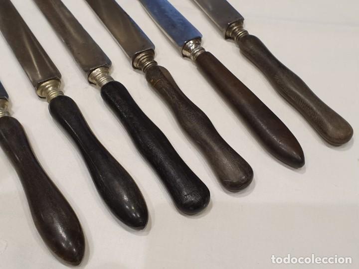 Antig&uuml;edades: 6 cuchillos postre / entrem&eacute;s antiguos - Foto 3