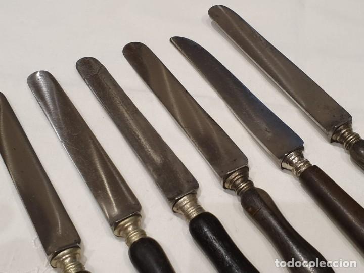 Antig&uuml;edades: 6 cuchillos postre / entrem&eacute;s antiguos - Foto 4