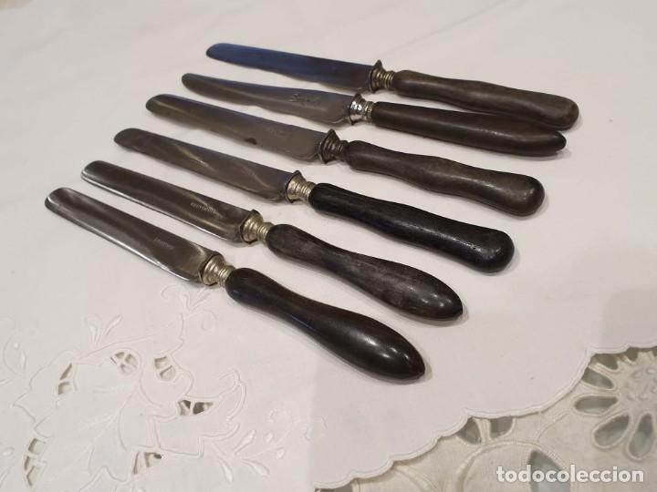Antig&uuml;edades: 6 cuchillos postre / entrem&eacute;s antiguos - Foto 6