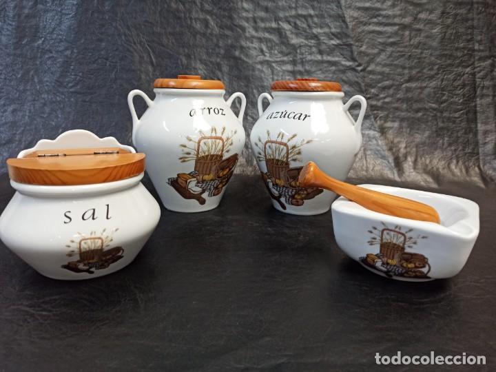 Antig&uuml;edades: Conjunto de tarros de cocina y mortero. C25 - Foto 1