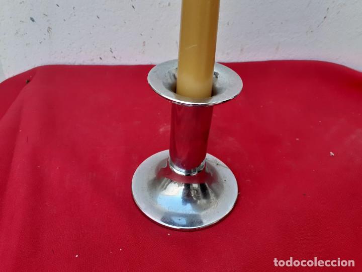 Antig&uuml;edades: portavela cromado - Foto 3