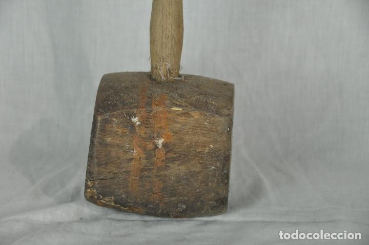 Antig&uuml;edades: Mazo de madera antiguo - Foto 3