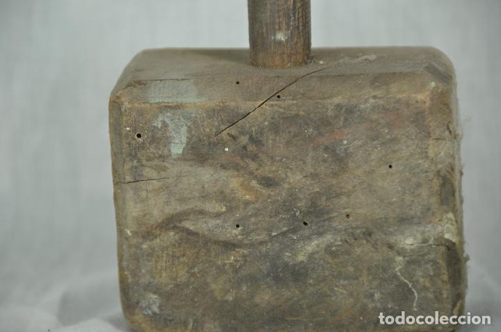 Antig&uuml;edades: Mazo antiguo de madera - Foto 3