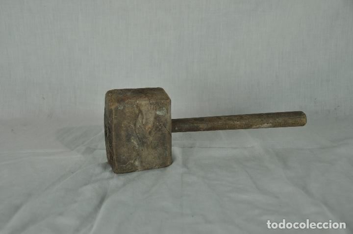 Antig&uuml;edades: Mazo antiguo de madera - Foto 5