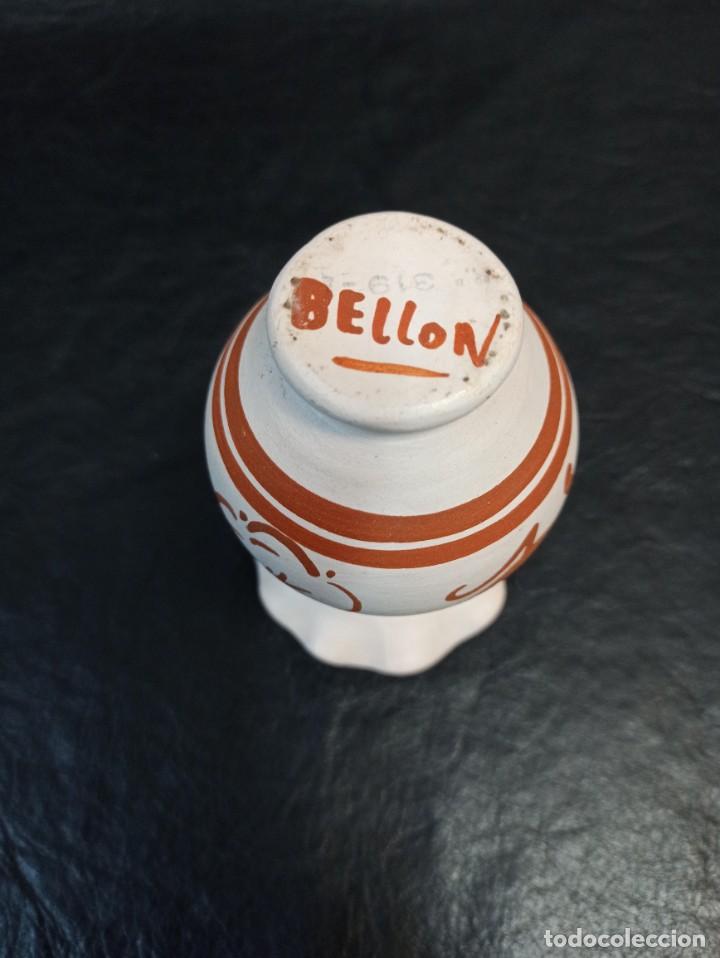 Antig&uuml;edades: Florero de barro policromado en ocre. Bell&oacute;n. C25 - Foto 5