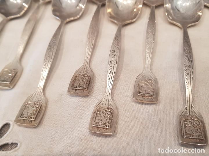 Antig&uuml;edades: 12 cucharas postre vintage selladas. - Foto 1