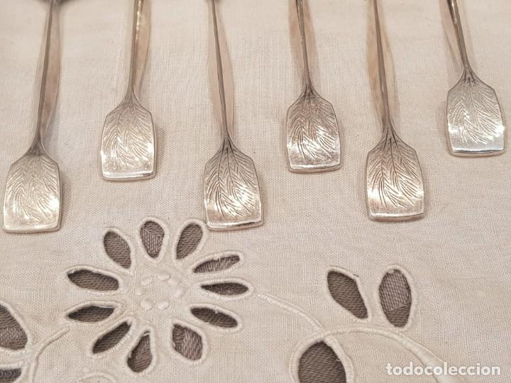 Antig&uuml;edades: 12 cucharas postre vintage selladas. - Foto 4